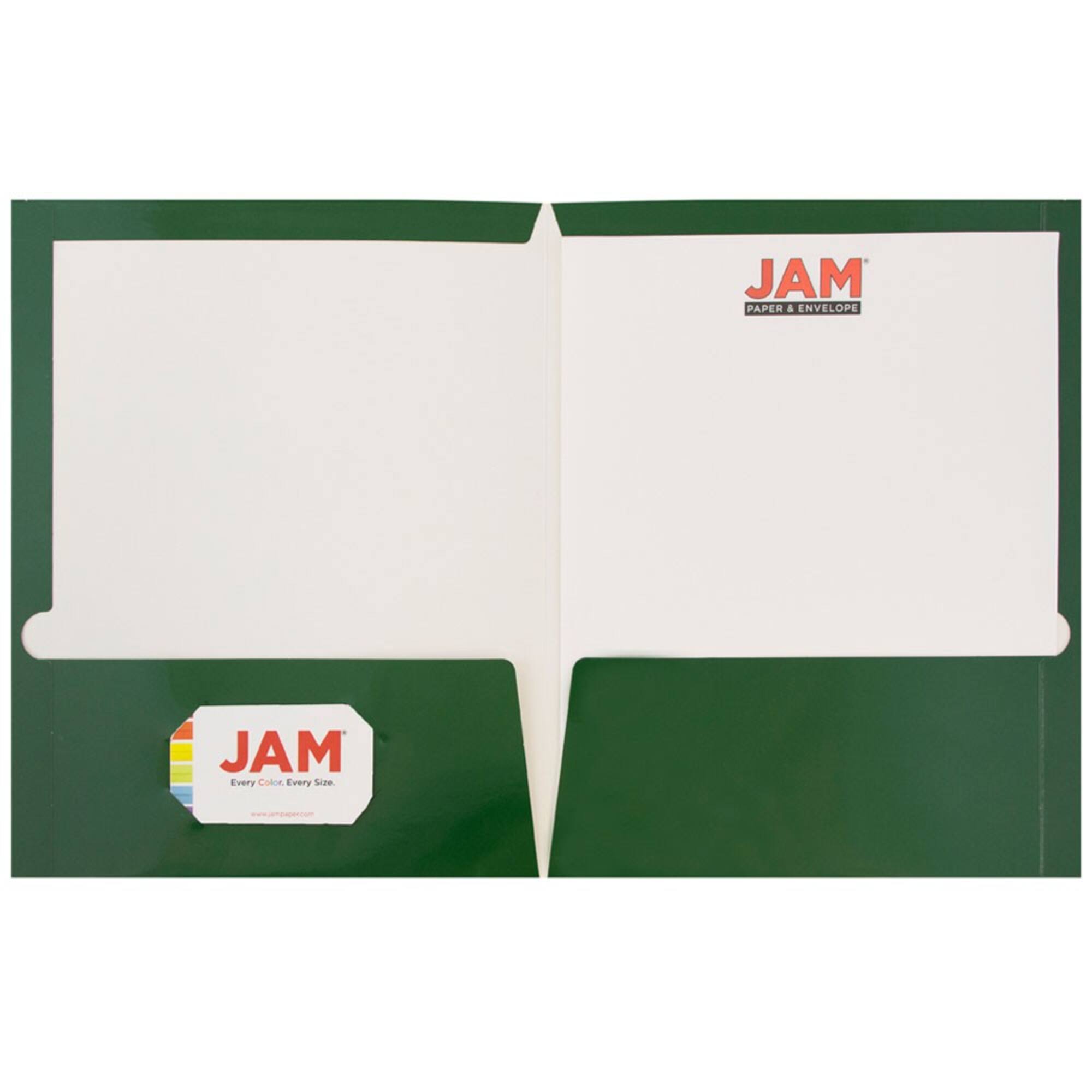 JAM Paper Laid Back Glossy Laminated Two Pocket Folders, 6ct.